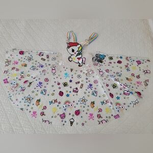 Dolls kill Tokidoki clear sticker print overall mini dress size XXS